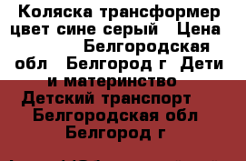 Коляска трансформер цвет сине-серый › Цена ­ 2 000 - Белгородская обл., Белгород г. Дети и материнство » Детский транспорт   . Белгородская обл.,Белгород г.